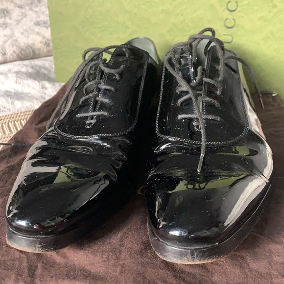 Gucci black patent leather dress shoe Oxford - Picture 8 of 11